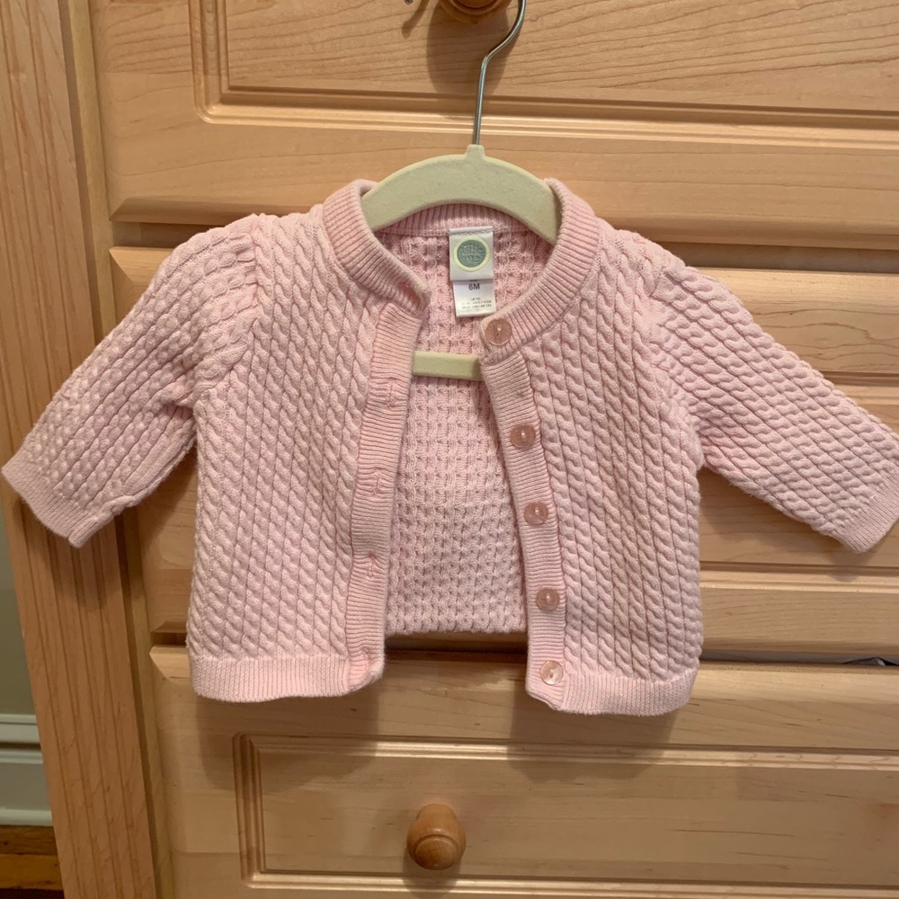 Little me pink cardigan